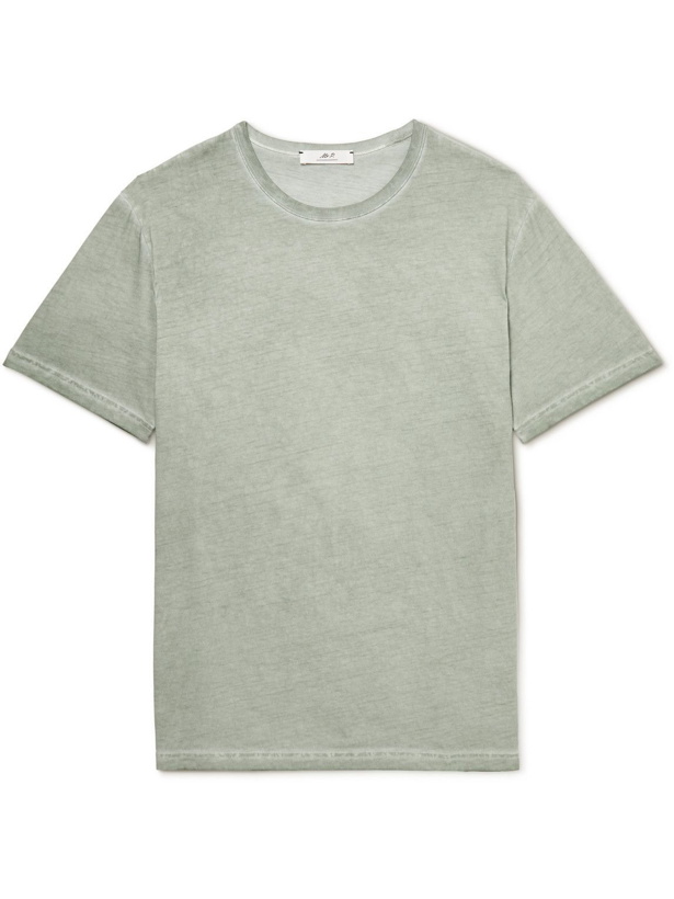 Photo: Mr P. - Cold-Dyed Organic Cotton-Jersey T-Shirt - Green