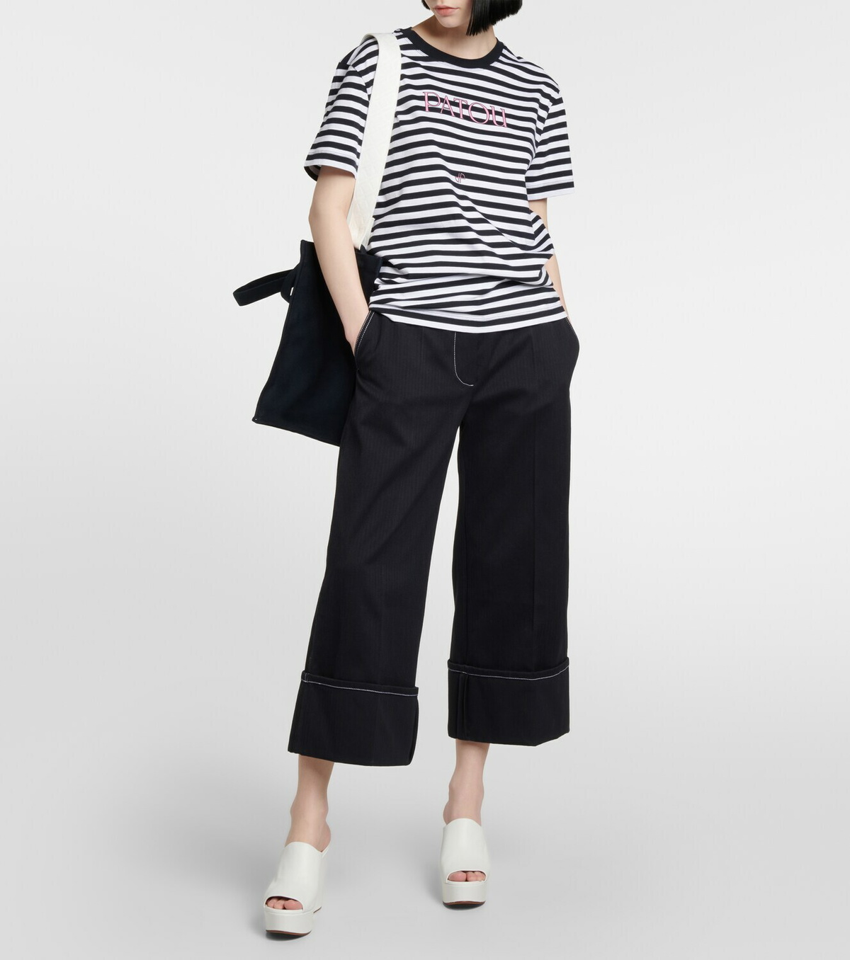 Patou Striped cotton T-shirt