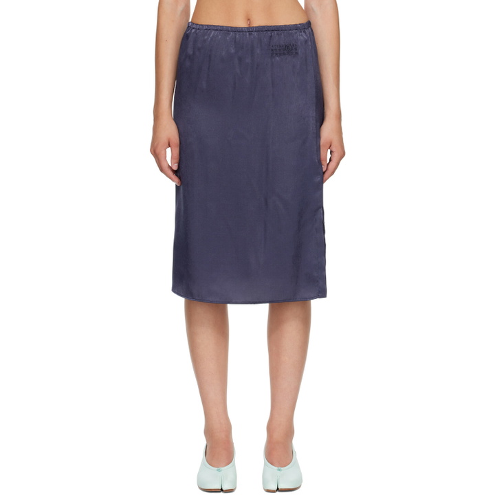 Photo: MM6 Maison Margiela Navy Lining Look Midi Skirt