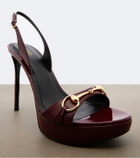 Gucci Donna patent leather platform sandals