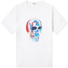 Alexander McQueen Men's Solarized Skull Print T-Shirt in White