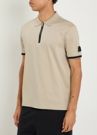 Sandbanks Logo Jersey Polo Shirt Beige