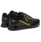 Fendi - Suede and Leather-Trimmed Neoprene Sneakers - Black