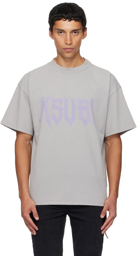 Photo: Ksubi Gray Blasted Ekcess Short Sleeve T-shirt