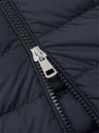 Moncler - Galion Quilted Shell Hooded Down Jacket - Blue