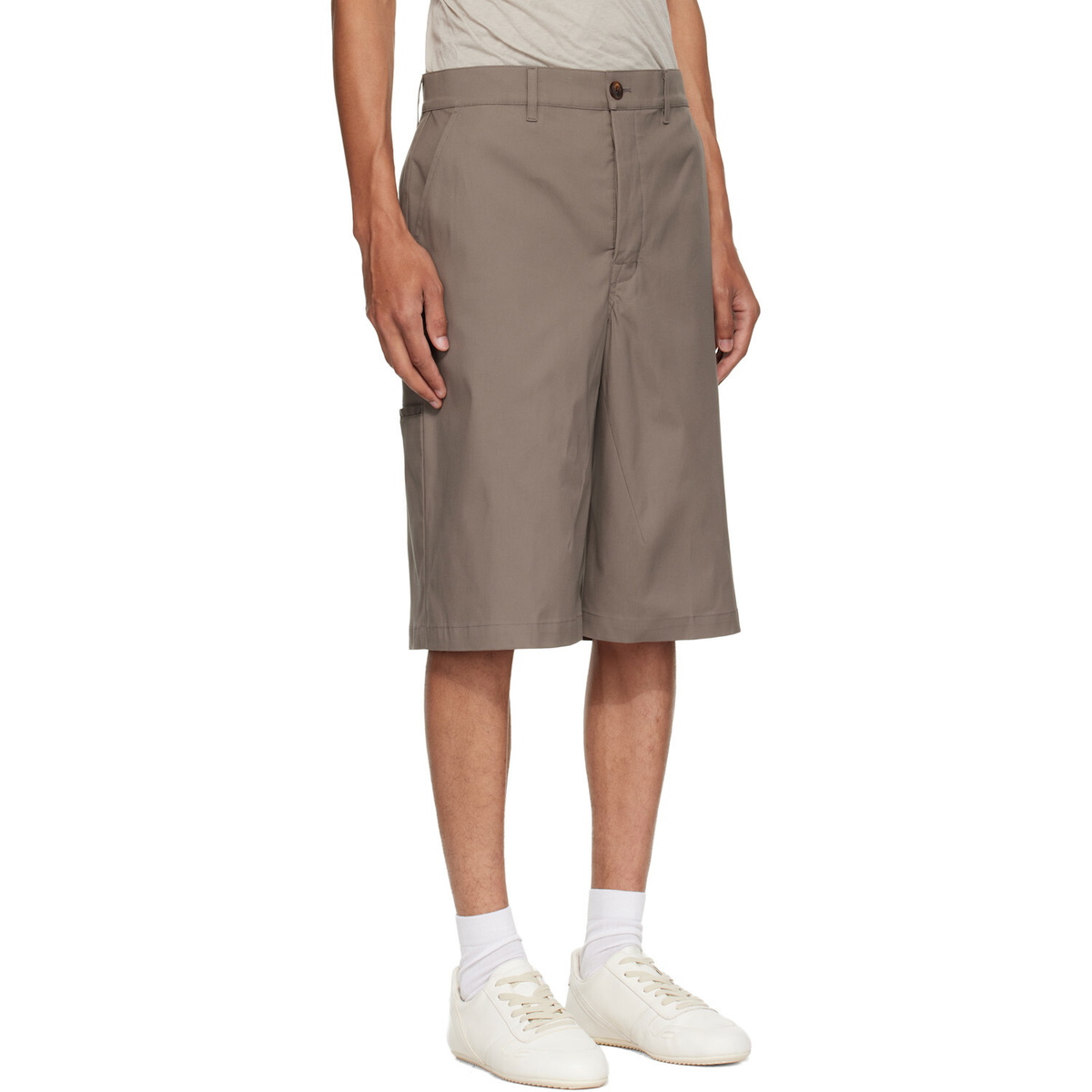 Rick Owens Gray Tower Work Shorts