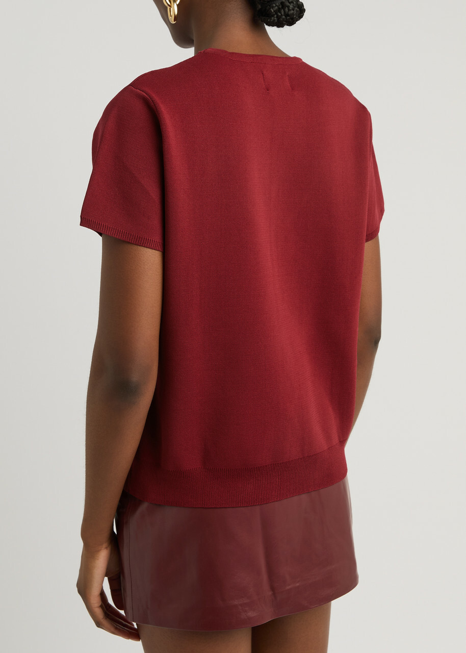 Aexae Stretch-knit top Dark Red