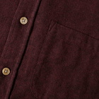 Portuguese Flannel Men's Teca Flannel Shirt in Bordeaux