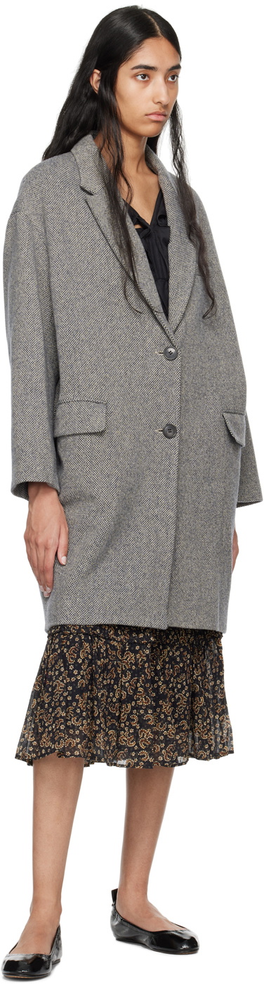 Isabel Marant Etoile Black & Beige Limiza Coat Isabel Marant Etoile