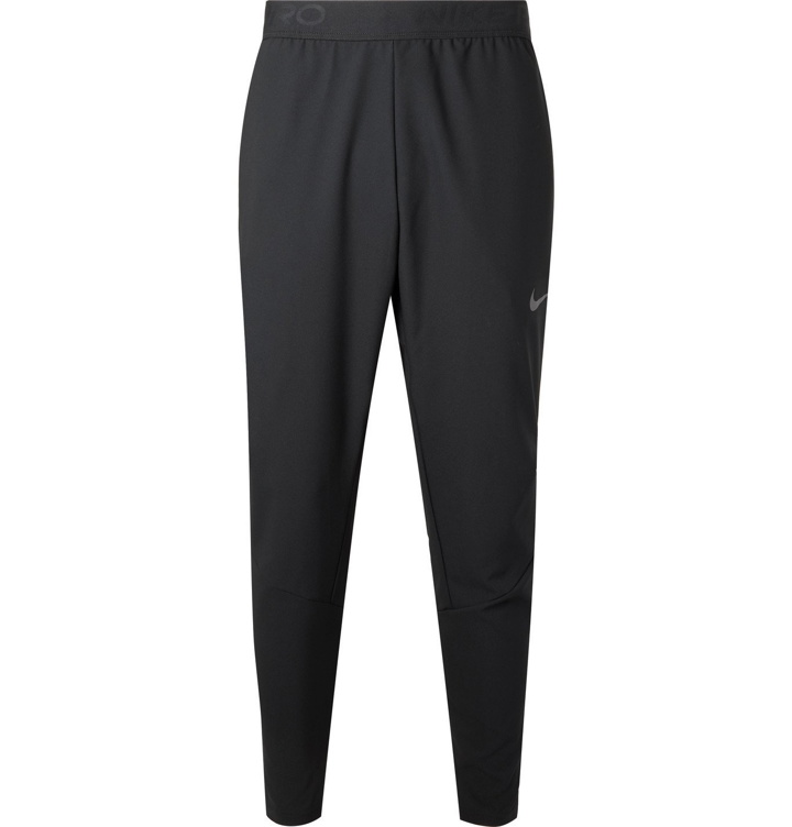 Photo: Nike Training - Flex Vent Tapered Logo-Print Jersey Sweatpants - Black