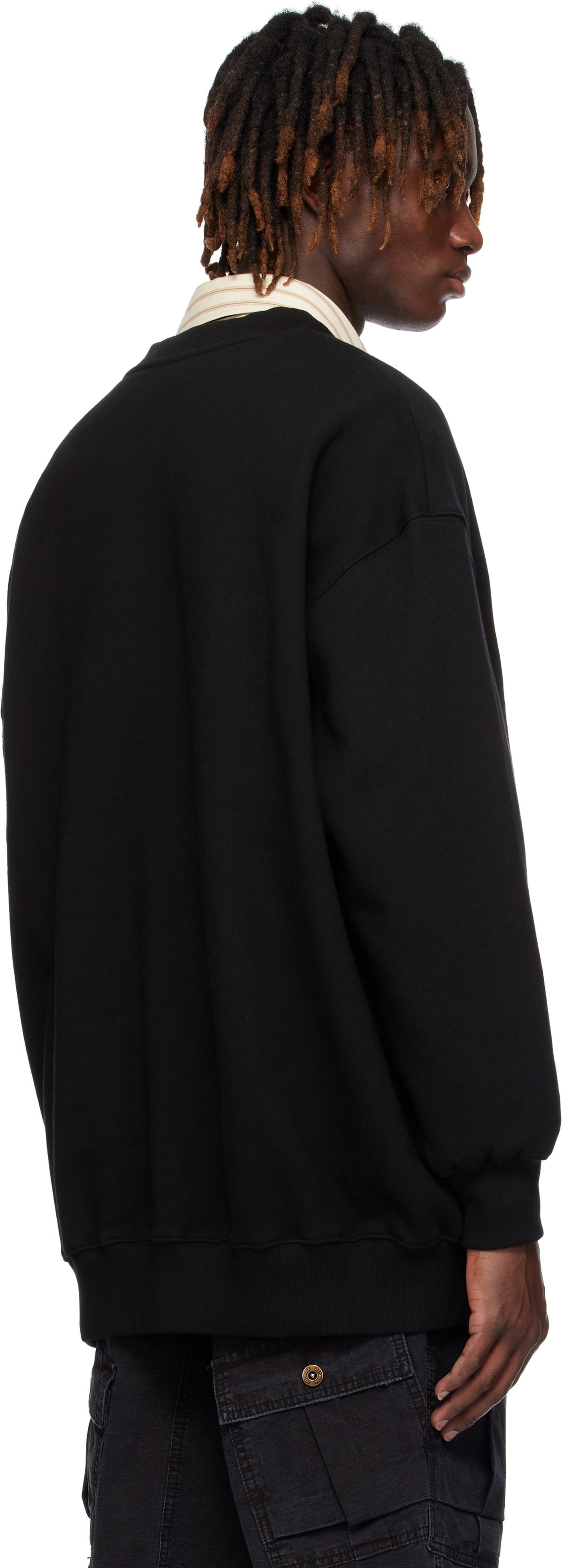 We11done Black Oversized Sweatshirt