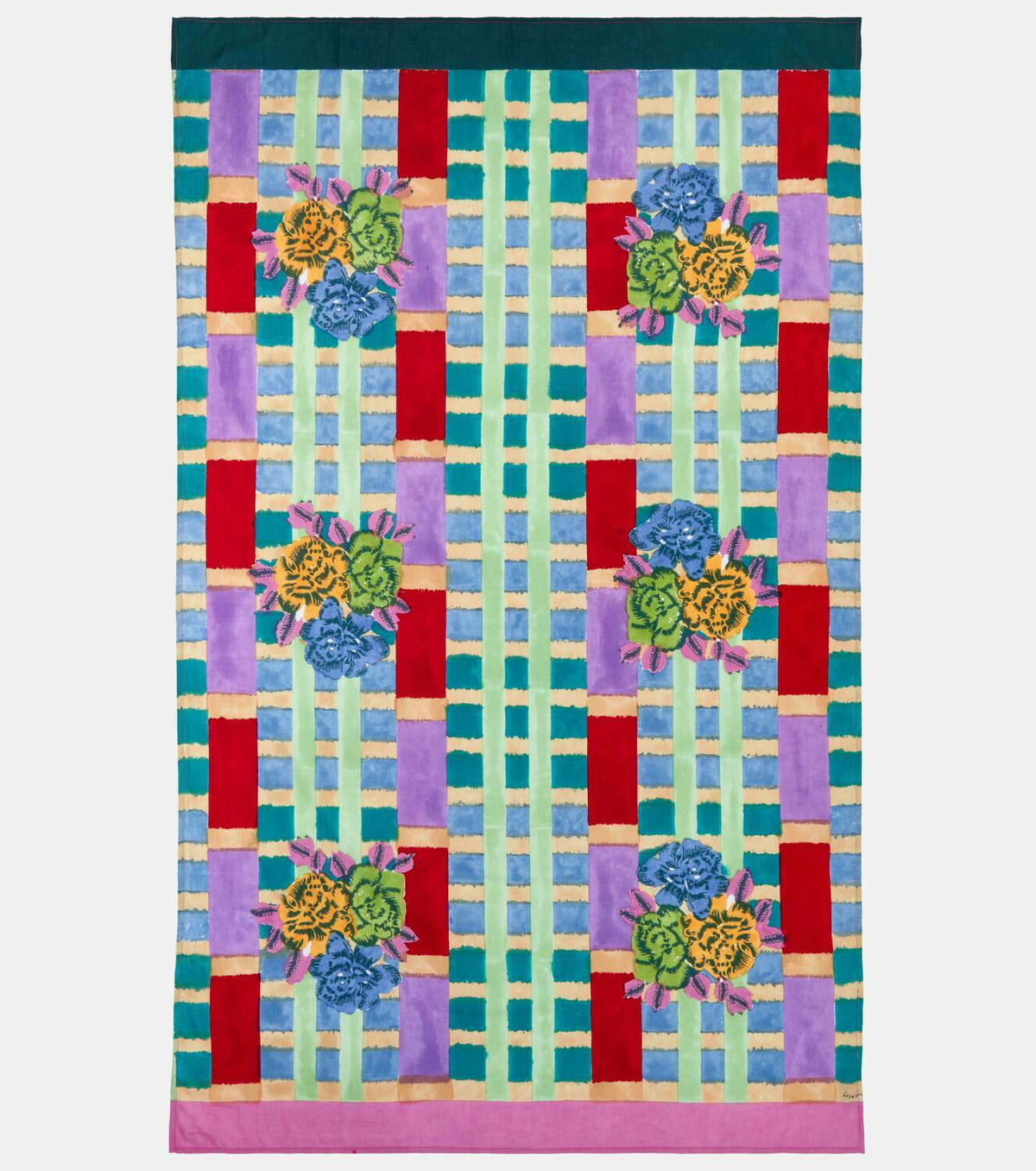 Lisa Corti Ankara Aqua muslin beach towel