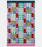Lisa Corti Ankara Aqua muslin beach towel