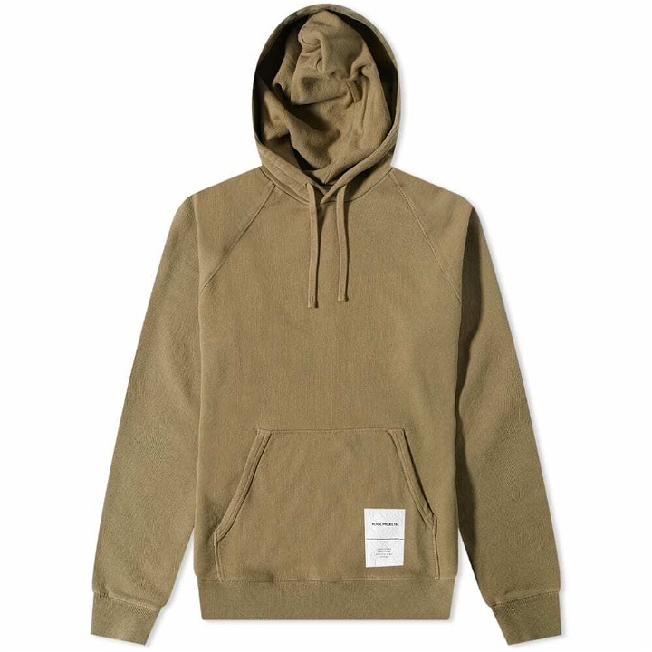 Photo: Norse Projects Men's Kristian Tab Series Popover Hoody in Utility Khaki