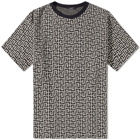 Balmain Men's Monogram Oversized T-Shirt in Ivory/Black