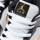 Air Jordan Men's 1 Mid SE Sneakers in Black/Metallic Gold