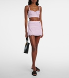 Pucci Marmo distressed denim miniskirt
