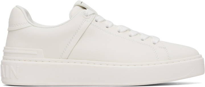 Photo: Balmain White B-Court Sneakers