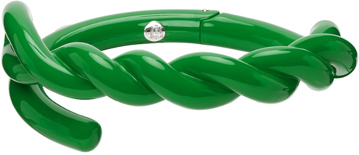 Photo: Bottega Veneta Green Twist Cuff Bracelet