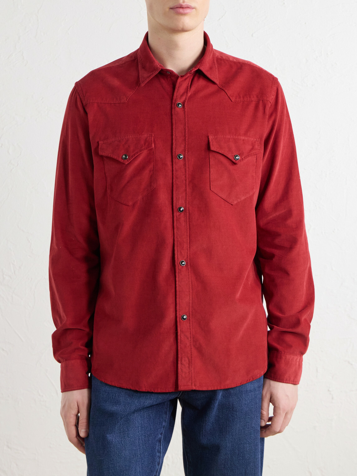 Canali - Cotton-Corduroy Shirt - Red