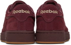 Reebok Classics Burgundy Suede Club C 85 Sneakers