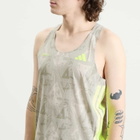 Adidas Running Men's adidas x Labrum Race Singlet in Sesame Yellow