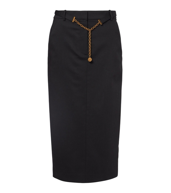 Photo: Veronica Beard Belted wool pencil skirt