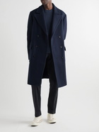 Boglioli - Double-Breasted Wool-Blend Overcoat - Blue