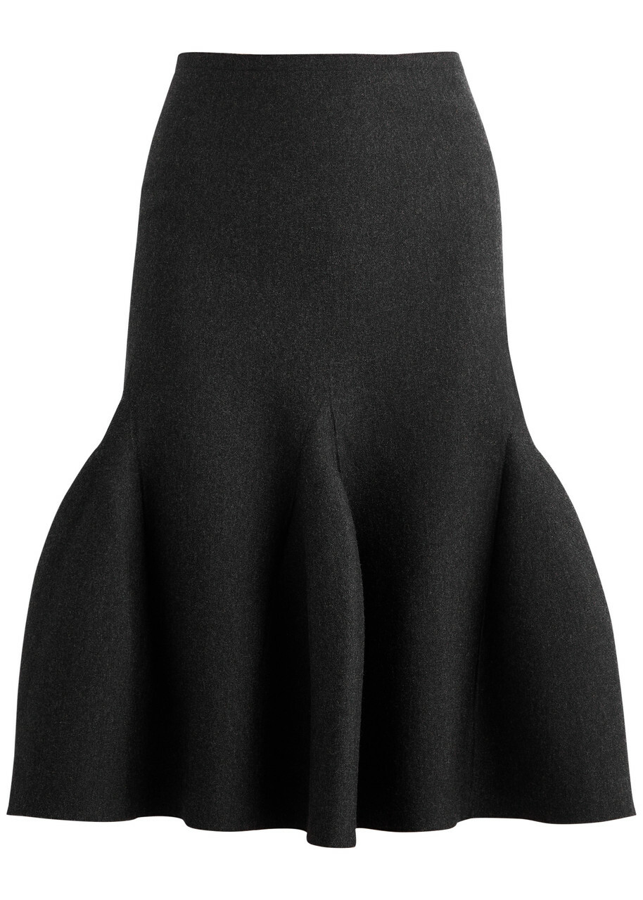 ALAIA WOOL ASYMMETRIC SKIRT