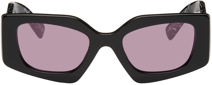 Photo: Prada Eyewear Black Cat-Eye Sunglasses