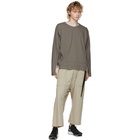 Rick Owens Drkshdw Grey Varsity Long Sleeve T-Shirt