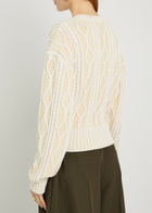 Jacquemus La Maille Amelo Cable-knit Cotton Jumper Ivory