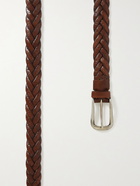 BRUNELLO CUCINELLI - 3cm Woven Leather Belt - Brown