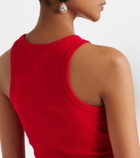 Magda Butrym Gathered cotton-blend tank top