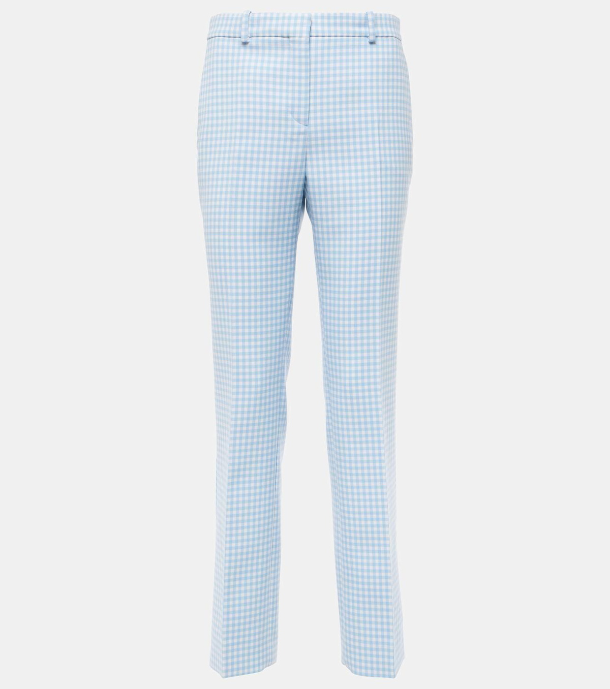 Versace Gingham virgin wool straight pants Versace