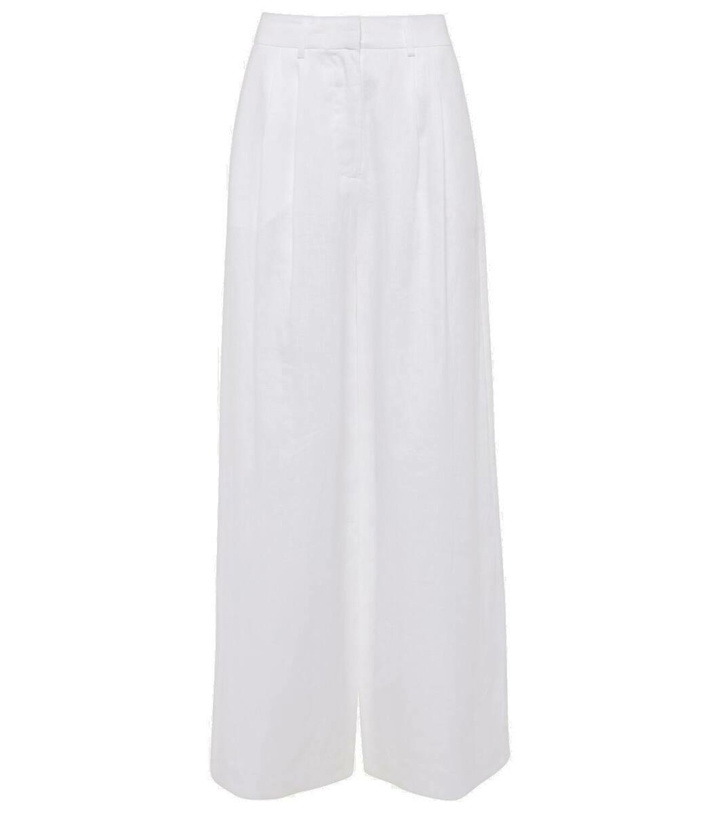 Photo: Staud Sasha pleated linen wide-leg pants