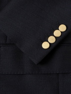 Kingsman - Double-Breasted Wool and Mohair-Blend Twill Blazer - Blue