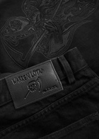 Warren Lotas Embroidered Straight-leg Jeans Black
