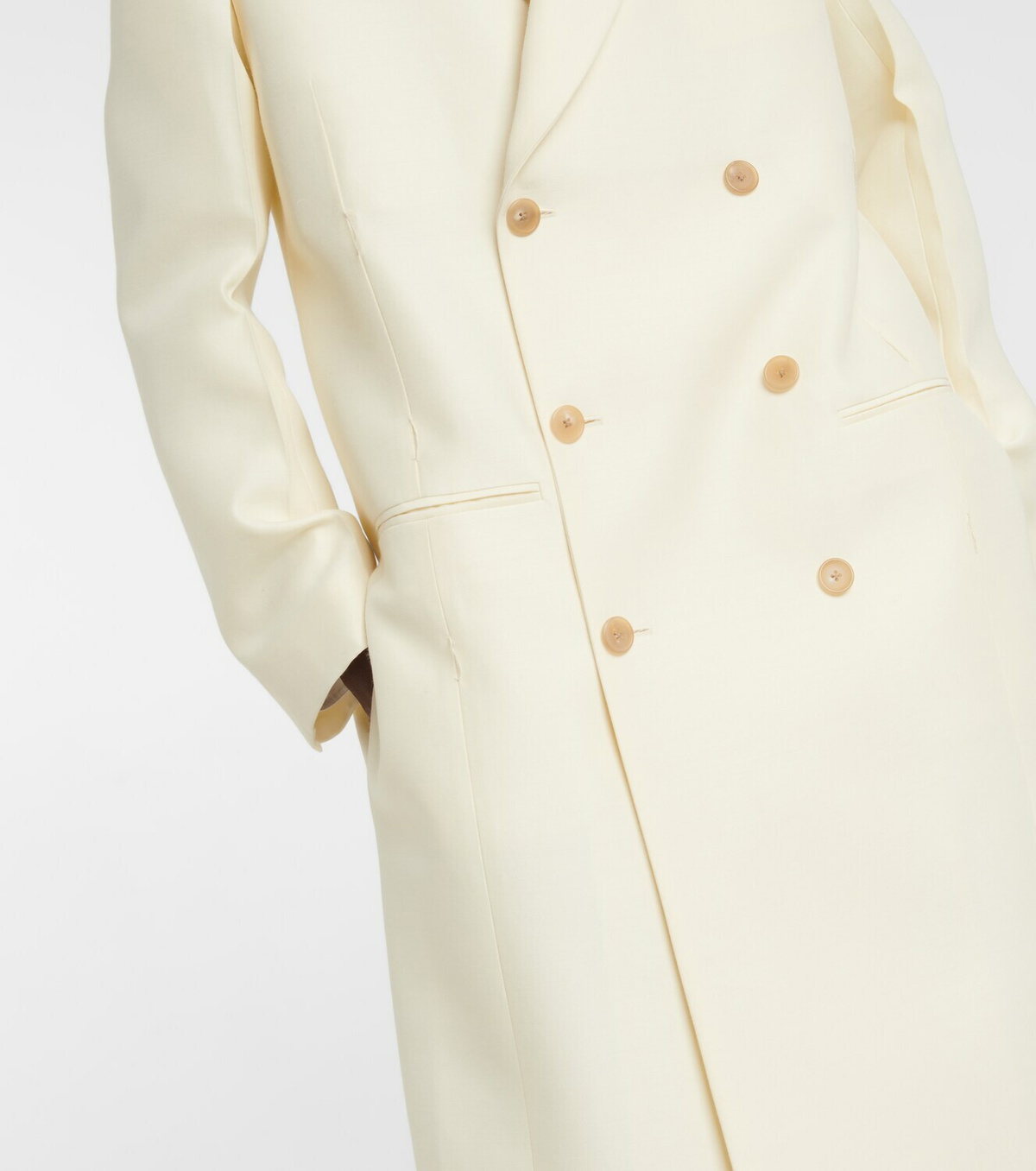 The Row Catena wool and silk double-breasted coat The Row