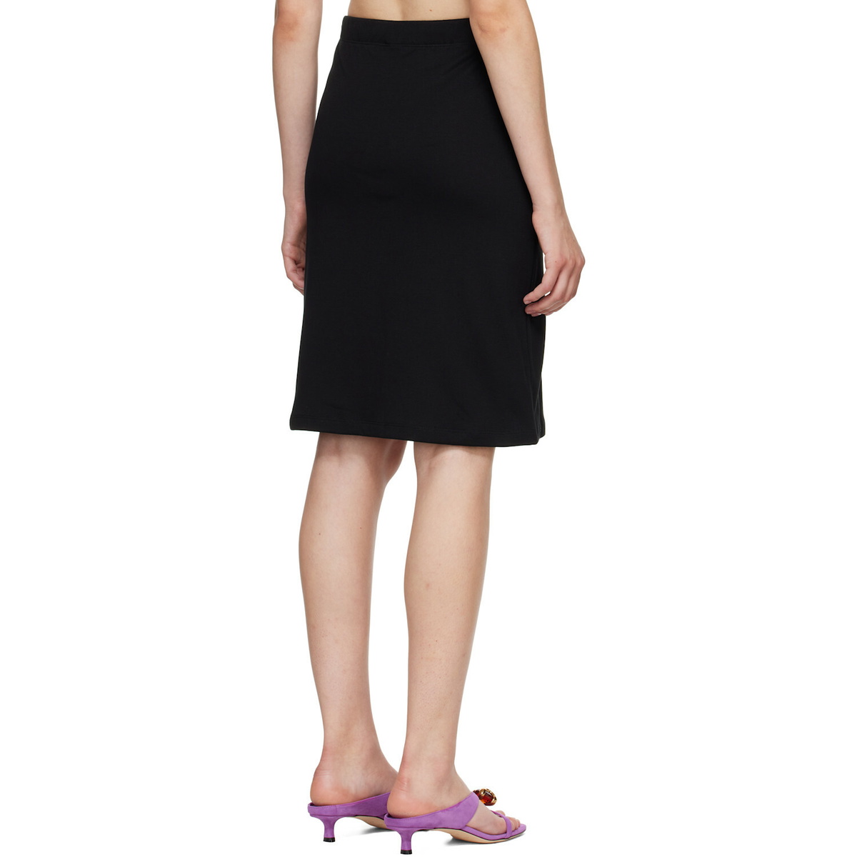 FLORE FLORE Black Marie Midi Skirt