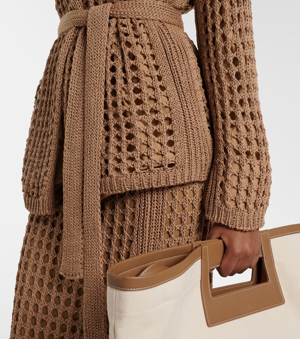 Max Mara Gelo open-knit cotton wrap cardigan