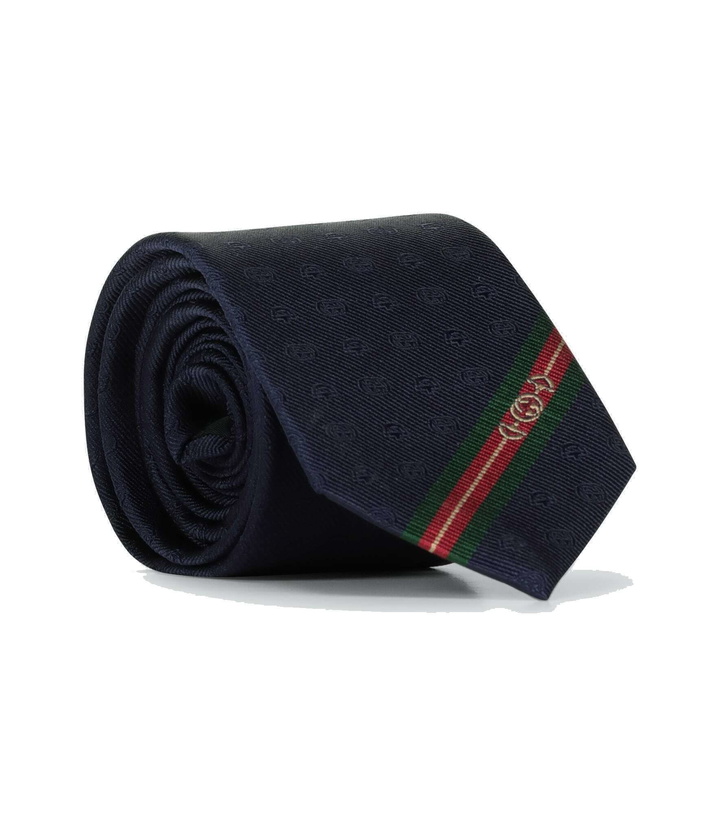 Photo: Gucci - Double G and Horsebit jacquard silk tie