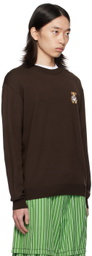 Moschino Brown Teddy Patch Sweater