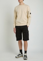 C.P. Company Logo Cotton Sweatshirt Beige