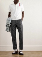 Thom Browne - Striped Cotton Polo Shirt - White