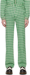 Anna Sui SSENSE Exclusive Green Gingham Trousers