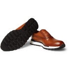 Berluti - Fast Track Leather Brogue Sneakers - Brown