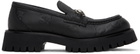 Gucci Black GG Horsebit Loafers