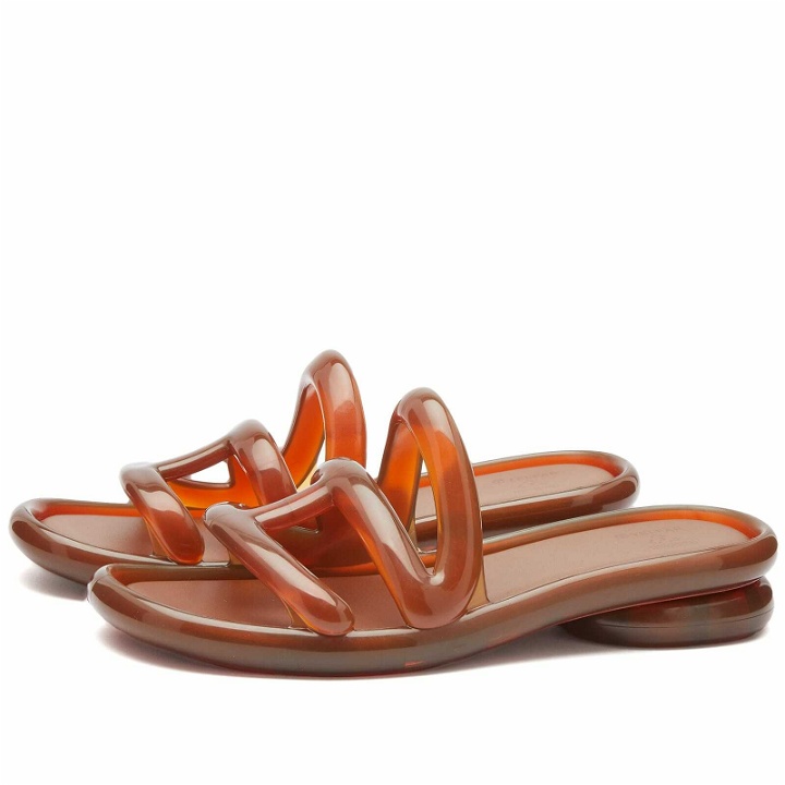 Photo: Melissa Women's x TELFAR Jelly Slide Shoes in Tan