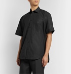 Balenciaga - Oversized Logo-Appliquéd Cotton Shirt - Black